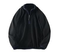 Wmmner Hommes Pull À Fermeture Éclair Quart de Longueur Pulls En Molleton Teddy Avec Fermeture Éclair Quart de Longueur Col Montant Pulls Thermiques Chemises À Manches Longues Décontractées/Pull À Qua