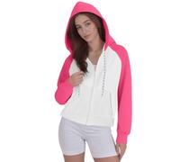 Wmmner Hoodies Pour Femmes Hauts Vestes Courtes Sweats À Capuche Zippés Blouses Sweats À Manches Longues Color Block Vêtements D'Extérieur Vestes Légères Pour L'Automne Et L'Hiver Vêtements de Sport V