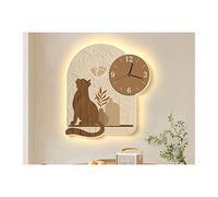 Wmmner Horloge Murale Décorative Avec Veilleuse Led, Vase Et Fleurs, Peinture Décorative, Horloge Créative, Lampe Murale Avec Télécommande Pour Salon Ou Salle À Manger
