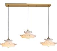 Wmmner Lampadaire Françaislaiton Rétro Lumière Lustre En Cristal de Luxe Allée Entrée Porche Balcon Couloir Placardie Lustre de Chevet, Lampe Suspendue de Plafond À Led/Tête Triple de 100 Cm