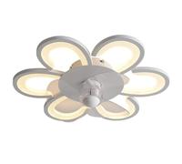 Wmmner Lampe de Plafond de Chambre À Spectre Complet Lumière de Ventilateur de Plafond Led Lampe de Plafond de Chambre À Coucher En Forme de Fleur Avec Télécommandel Grading En Continu Pour La Chambre