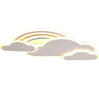 Wmmner Lampe de Plafond Moderne Éclairage Cartoon Acrylique Led Lumières Encastrées Arc-En-Ciel Nuage Plafonnier, Lustre/Blanc/52Cm