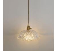 Wmmner Lampe de Plafond Suspendue En Verre À Motif, Luminaire Suspendu En Métal Doré, Luminaire Élégant D'Îlot de Cuisine, Pour Îlot de Cuisine Salle D'Étude Salon Bar Décor E27 Suspendu La
