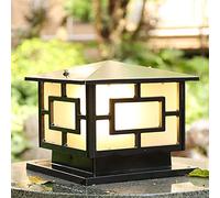 Wmmner Lampe D'Extérieur Lampe de Poteau Moderne, Décoration de Jardin Colonne Colonne Lanterne Lampe de Pilier Mural Étanche Phare Décoration Carrée Éclairage Industriel Avec Ampoule E26/Sombre/.40Cm