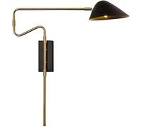 Wmmner Lampe Murale Creative Black Stock Arm, Applique Murale Filaire Moderne Pour Chambre À Coucher, Lampe de Lecture de Chevet, Applique Murale Intérieure Réglable/Noir A
