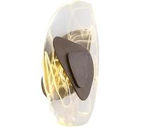 Wmmner Lampe Murale En Cristal Postmoderne Designer Art Bracket Light Light Et 1 Wall Washer G4 Projecteur En Verre En Fer Forgé Compatible Avec L'Énergie de La Chambre À Coucher,