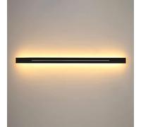Wmmner Lampe Murale Moderne D'Angle Led Minimaliste Lumière Intérieure Noire Longue Bande Linéaireéclairage Mural Vanité Dimmable Applique Murale de Salle Den Couloir En Or Monté Au Mur Pour, Or-60Cm/