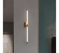 Wmmner Lampe Murale Moderne Minimaliste Tout En Cuivre Chambre À Coucher Salon Lampes Murales de Chevet Chandelier, Une Couleur-60Cm/Une Seule Couleur/80Cm