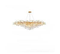 Wmmner .Lampe Principale Française Lampe En Cristal Branches de Goutte D'Eau Salon Salle À Manger Lustre de Villa de Luxe, Lustre (60 Cm)/Une Seule Couleur/L140Cm