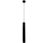 Wmmner Lampe Suspendue À Tube Long À Led Lustre À Cylindre En Alumimoderne Lampe Suspendue À Hauteur Réglable, Lampe Suspendue de Plafond À Led/Lumière Neutre/50Cm-Noir