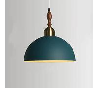 Wmmner Lampe Suspendue Couleuraron Lampe Suspendue Simple Semi-Circulaire Lustre Moderne E27 À Une Tête Luminaire Européen Creux Pour Plafond Pour Fast-Foods, Bureau, Bar/Bleu Foncé/9,8 Po