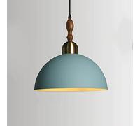 Wmmner Lampe Suspendue Couleuraron Lampe Suspendue Simple Semi-Circulaire Lustre Moderne E27 À Une Tête Luminaire Européen Creux Pour Plafond Pour Fast-Foods, Bureau, Bar/Bleu/13,7 Pouces
