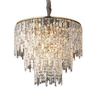 Wmmner Lampe Suspendue En Cristal Pastoral E14 Lampe Suspendue Au Plafond de La Maison Lustre de Carillon de Vent de Salon Moderne, Suspension/Une Seule Couleur/50Cm