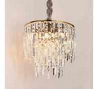 Wmmner Lampe Suspendue En Cristal Pastoral E14 Lampe Suspendue Au Plafond de La Maison Lustre de Carillon de Vent de Salon Moderne, Suspension/Une Seule Couleur/.40Cm