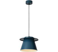 Wmmner Lampe Suspendue En Métal E27 1-Light Bedside Modern Interior Home Bedroom Suspension Light Fixture Bar Cafe Decor Ceiling Hanging Light, (Bleu)