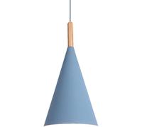Wmmner Lampe Suspendue Industrielle de Couleur Simple Triangle Métal Suspension Lumière Lustre Luminaire Ferme Suspension Industrielle Lumières/Bleu/7,4 In*14.9In