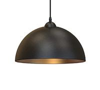 Wmmner Lampe Suspendue Rétro Semi-Circulaire, Plafonnier Personnalisé, Lustre E27 À Tête Unique, Luminaire Suspendu Traditionnel Noir, Luminaire de Plafond de Luxe Pour Restaurants, Bureau