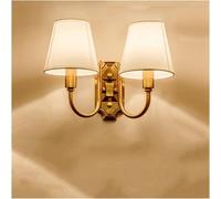 Wmmner Lampes Décoratives Rustiques Et Ampoules de Chambre À Coucher Couloir Couloir Appliques Murales Simples Recouvertes de Tissu, Lustre Suspendu de Plefon/B Double