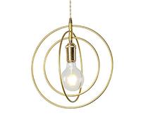 Wmmner Lampes Suspendues Circulaires Simples Luminaire de Plafond Industriel Élégant Lampe Suspendue Creuse Dorée Îlot de Cuisine Lampe Suspendue Romantique Pour Îlot de Cuisine Bar Commercial Maison