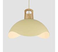 Wmmner Lampes Suspendues Créatives Semi-Circulaires Lampe Suspenduearon Simplicity Élégant Lustre Bohème Avec Bois Led Luminaire de Plafond de Style Nordique Pour Restaurant, Salon, Bar, Digne/Jaune/3