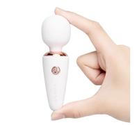 Wmmner Le Wand Mini de Massage Rechargeable Blanche, Stimulateur Clitoridien Compact, Masseur Personnel Rechargeable Par Usb, Mini Pratique En Voyage