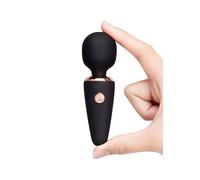 Wmmner Le Wand Mini Rechargeable Noire, Stimulateur Clitoridien Compact, Masseur Personnel Rechargeable Par Usb, Mini Pratique Pour Les Voyages