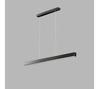 Wmmner Led Linear Chaner Minimaliste Noir Suspension Lampe D'Îlot de Cuisineting Fixture, Barre Lumineuse Suspendue Au Plafond À Longue Bande, Chaners Modernes Pour Bureau de Salle À Manger/3000K/120C
