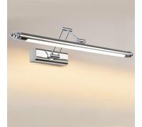 Wmmner Led Sur Miroir Applique Murale Intérieure Avec Lampes À Bras Réglables Lampe 270° Applique Rotative Éclairage Étanche Longue Bande Pour Peintures Couloir Salle Den/Argenté/Lumière Neutre