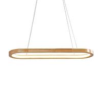 Wmmner Led Wood Hanging Chaner Modern Lighting Ceiling Fixture, 30W Kitchen Island Lights Lampes Suspendues En Bois Au-Dessus de La Table À Manger, Chambre de Bureau N Chaners/Dimmable
