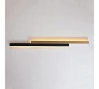 Wmmner Linéaire Led Flush Mount Plafonnier Gold Long Strip Wall Sconces Indoor 3000K Modern Ceiling Light Bar Black Ceiling Lamp Hallway Wall Light Fixtures Pour Cuisine Salle À Manger Salon Chambre À