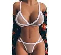 Wmmner Lingerie Sans Entrejambe Pour Wohommes Sexy One Piece Romper Ladies Sex Front Cut Out Lace See Through Lingerie Sets For Women Uk Black Fishnet/Blanc #1/L