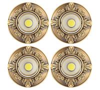 Wmmner Lot de 4 Downlight En Cuivre Américain Plafonniers de Salle Den Intégrés Projecteurs Lampe À Panneau Rond Ultra Lumineux Anti-Éblouissement Cuisine Salon Centre Commercial Éclairage Encastré À