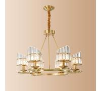 Wmmner Lumières E14 Amen Luxurious Copper Body Light K9 Crystal, Restaurant Bedroom Postmodern - Appareil D'Éclairage de Lampe Suspendue, (D 3)/Or/6