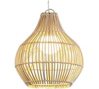 Wmmner Luminaire de Suspension En Rotin Tissu D'Asie Du Sud-Est Lumière Suspendue Ferme Beige Panier Suspension Lumières Lampes de Lustre Creuses Tissées À La Main, Lampe Suspendue de Plafond Led/Une