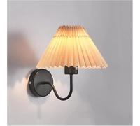 Wmmner Luminaire Mural En Tissu Avec Applique Murale Plissée Mur de Décoration D'Ombrelampe E27 Lampes de Lecture de Chevet, Lampe Suspendue de Plafond À Led/Une Couleur