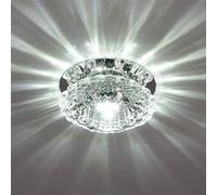 Wmmner Luminaire Salon Celampes Iling Lampe de Passage En Cristal Led Suspension Lumière 3W, Compatible Avec Les Allées Couloirs Escaliers Portes Portes Hôtels, Lampe Suspendue de Plafond Led/Blanc