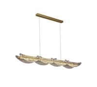 Wmmner Lustre de Bar de Restaurant Scandinave Post-Moderne de Luxe Léger Personnalisé - Lumière En Verre Aqua Tout En Laiton, Lustre/113Cm