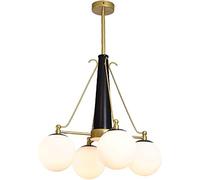 Wmmner Lustre E27 Suspension Multi-Lampe En Laiton Boule de Verre Europe Du Nord Plafonnier Satellite Artificiel Restaurant Salon Allée Éclairage Suspendu ()