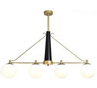 Wmmner Lustre E27 Suspension Multi-Lampe En Laiton Boule de Verre Europe Du Nord Plafonnier Satellite Artificiel Restaurant Salon Allée Éclairage Suspendu ()