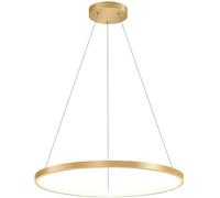 Wmmner Lustre En Métal Cercle D'Or Led Suspension Dimmable Éclairage Intérieur Minimaliste Fixation Réglableture Illumination, Suspension de Plafond À Led/60 Cm/Lumière Chaude