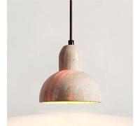Wmmner Lustre En Pierre Naturelle Suspension de Chevet En Travertin Jaune Lampe Suspendue de Ferme Minimaliste Moderne Pour Cuisine Île Entrée Salle À Manger Salle D'Étude Salon Chambre Bar