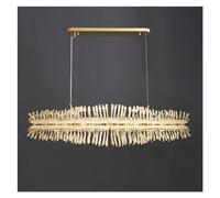 Wmmner Lustre Led Moderne Compatible Avec Une Suspension de Cuisine Îlot de Luxe Pour Salle À Manger, Salle À Manger Contemporaine/Or/L100*L16*H30 Cm