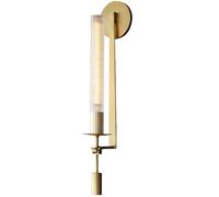 Wmmner Lustre Plafonnier Long Bar Gold Linear Glass Wall Light 2 Light Modern Black Farmhouse Lampe Murale Vintage Industrielle Pour Salon Chambre À Coucher Couloir Porche Salle Den/Or/1 Lumière