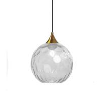 Wmmner Lustre Rond En Verre, Suspension de Salle À Manger En Verre En Métal Lampe Suspendue de Couloir de Table de Salle À Manger de Campagne Américaine, Lustre Suspendu de Plafond/Une Couleur