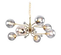 Wmmner Lustre Suspension Lumières Cristal Éclairage Créatif Moderne Illuminated Lampe Art Verre Plafond Sphérique Décoratif Pour Salon Salle À Manger Chambre À Coucher (Onecolor 8Heads Clear)/Une Coul