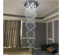 Wmmner Lustres À Led, Lustres Modernes En Cristal À Led Luminaire Compatible Avec Les Lumières D'Escalier Lampe Suspendue de Chambre À Coucher de Vanité de Villa de Luxe, Lustre Suspendu de Plafonnier