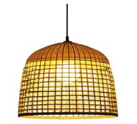 Wmmner Lustres, Lampe Suspendue Rétro Chinoise Lustre À Dôme Tissé En Rotin Ouvert Personnalité Lumière Abat-Jour En Osier Tissé, Lustre Suspendu de Plafon