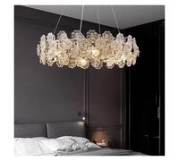 Wmmner Lustres Modernes Lucky Grass Pour Plafond, Anneau En Cristal, Salon, Salle À Manger, Lampe Suspendue, Fonctionnelle/Lumière Tricolore/D80 Cm