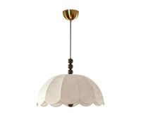 Wmmner Lustres Modernes Ronds Suspension En Tissu Grand Luminaire Suspendu Avec Abat-Jour En Tissu Lampe Suspendue Médiévale Pour Chambre À Coucher