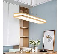 Wmmner Lustres Nordiques En Bois, Luminaires Suspendus À Led, Luminaires de Plafond, Lampes Suspendues Pour Table À Manger, Luminaires Suspendus Modernes 24 W Pour Îlot de Cuisine, Chambre À Coucher,
